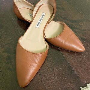 Manolo Blahnik D’ orsy brown flats